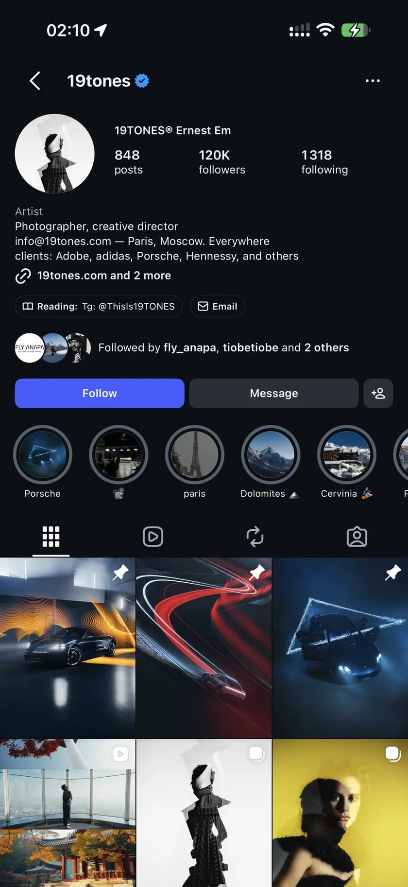 19TONES — Верификация профиля в Instagram: результат