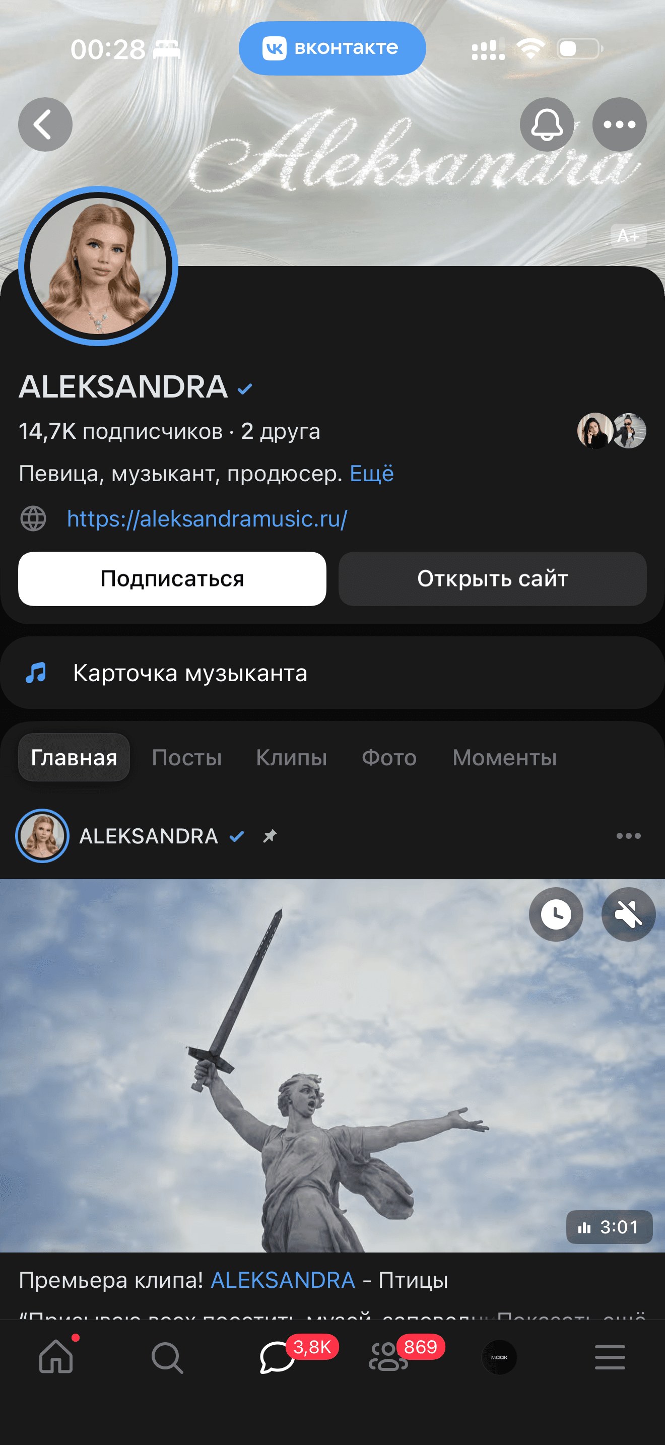ALEKSANDRA — Рост сообщества в VK: после работы