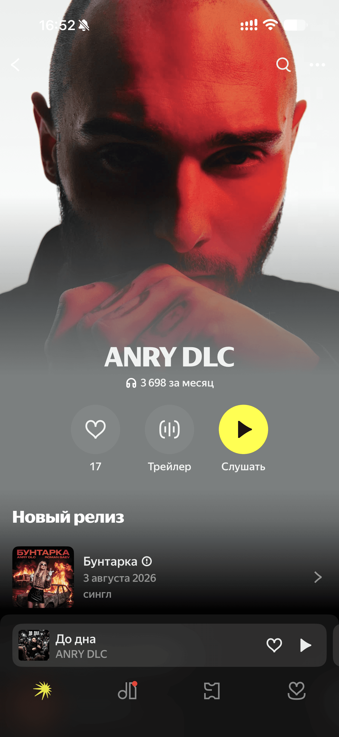 ANRY DLC — Рост аудитории в Яндекс Музыке: после работы