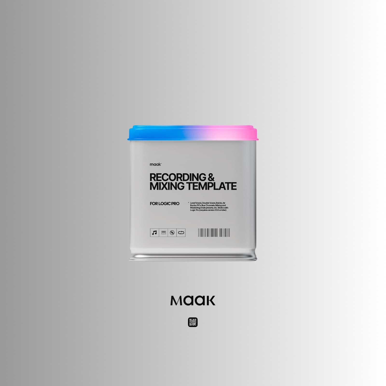 Обложка бита Шаблон для записи и сведения в Logic Pro