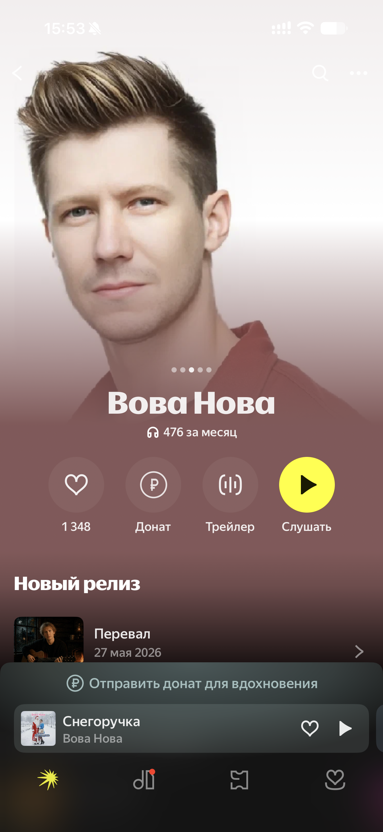 Вова Нова — Рост аудитории в Яндекс Музыке: до работы