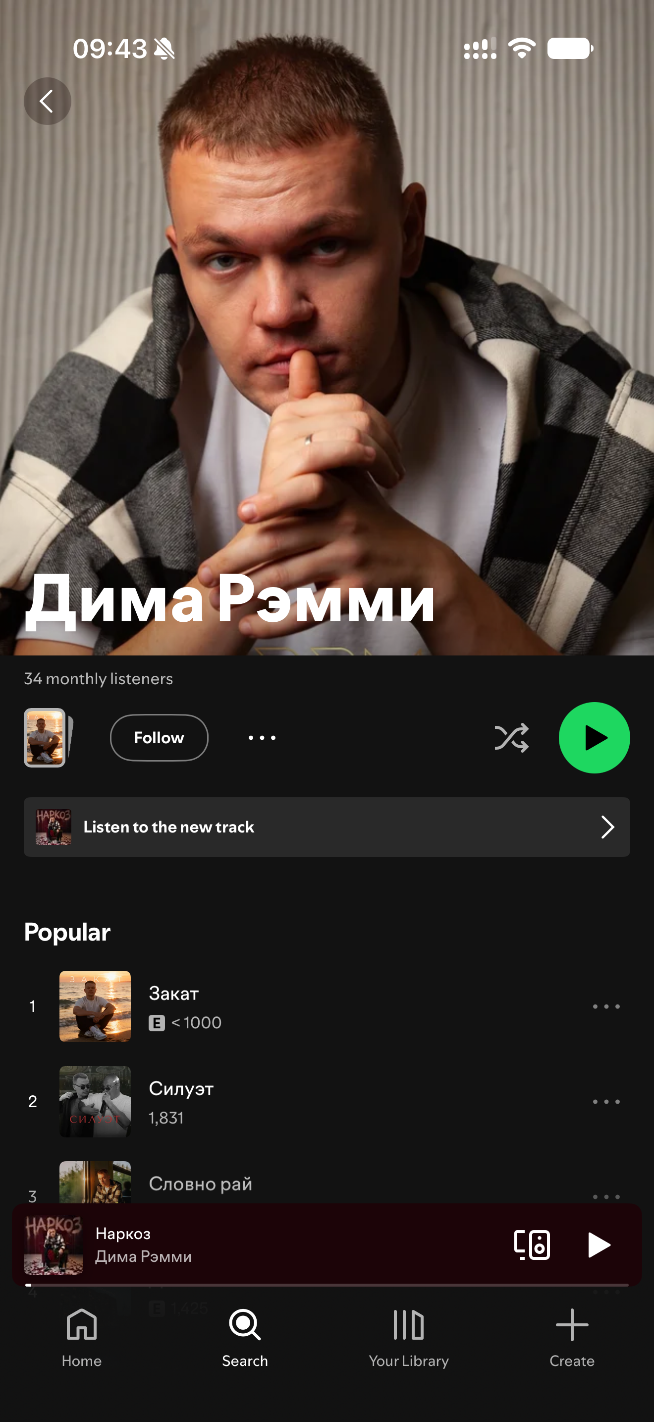 Дима Рэмми — Рост аудитории в Spotify: до работы