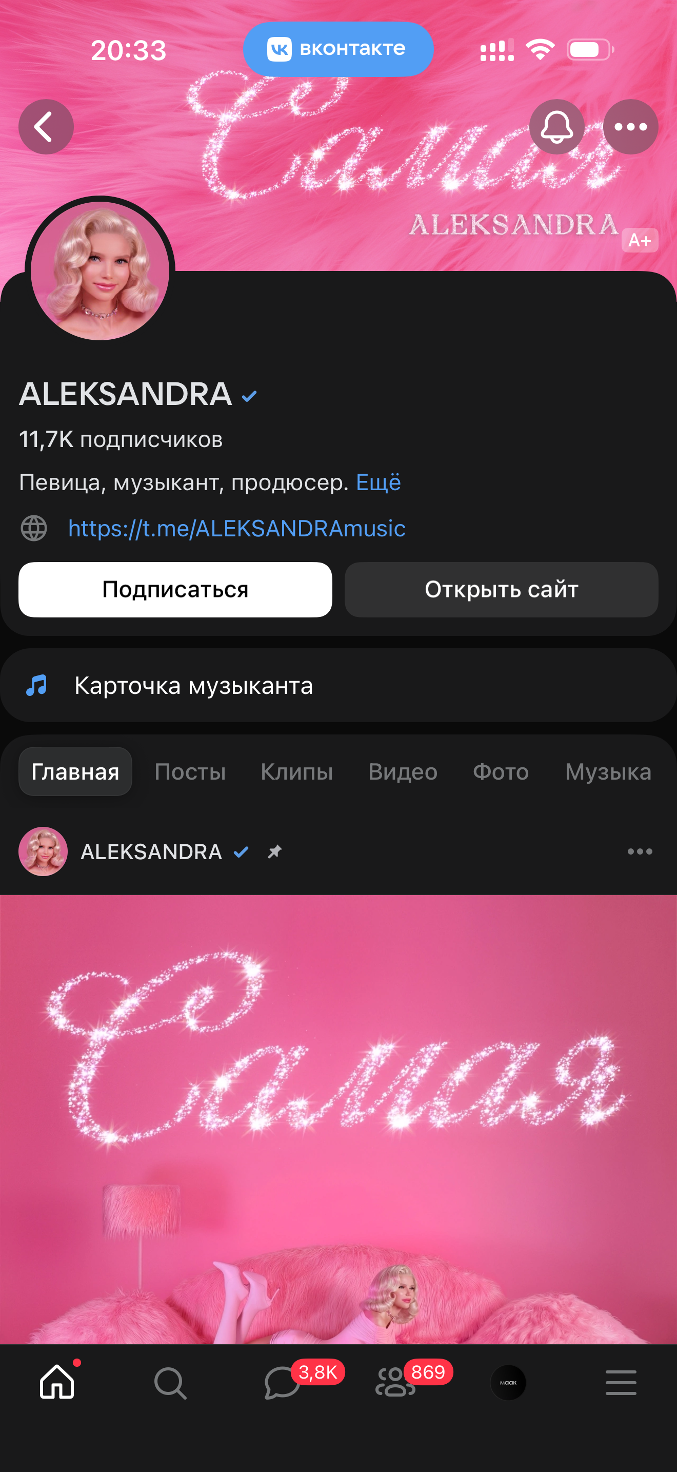 ALEKSANDRA — Рост сообщества в VK: до работы